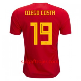 Spanien Fodboldtrøjer Diego Costa 19 Hjemmebanesæt VM 2018